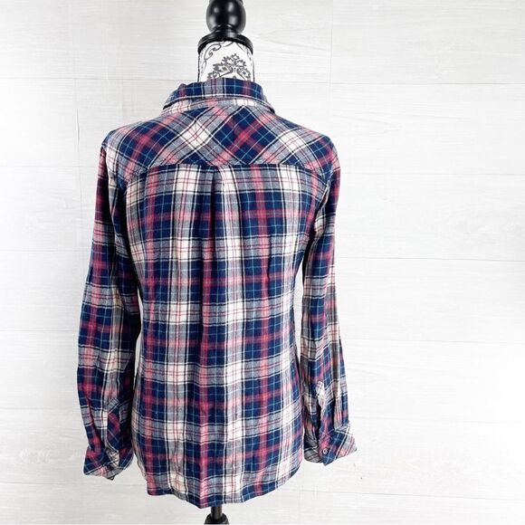 Rails Red Blue Maddox Plaid Flannel Button Down Top - Picture 8 of 11